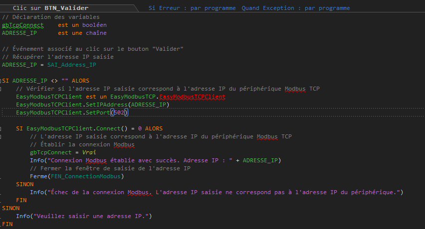 Code Modbus