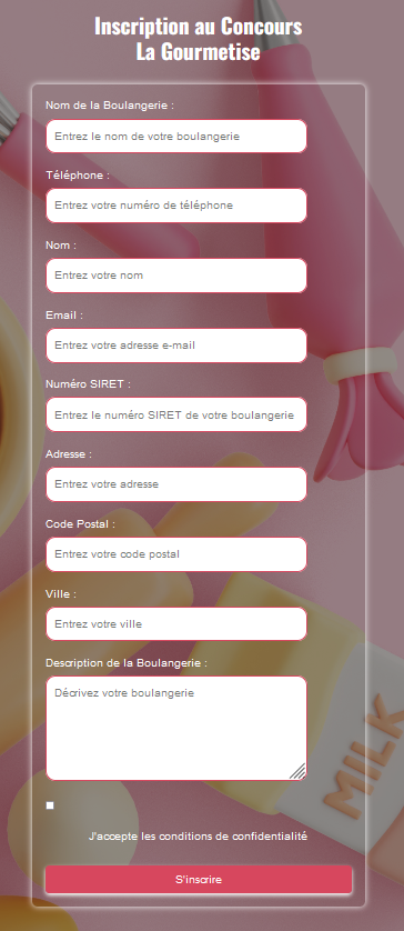 Formulaire Application Mobile