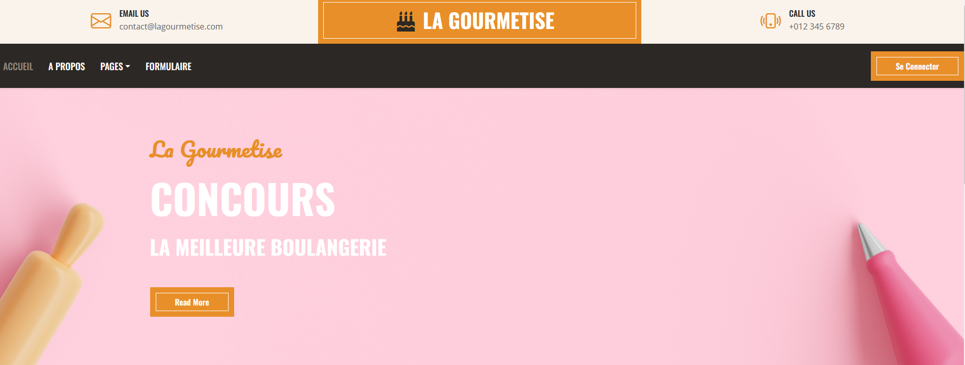 Site Web La Gourmetise