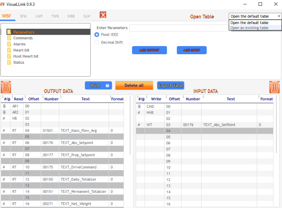 Logiciel VisuaLLink — Table de communication SCM3